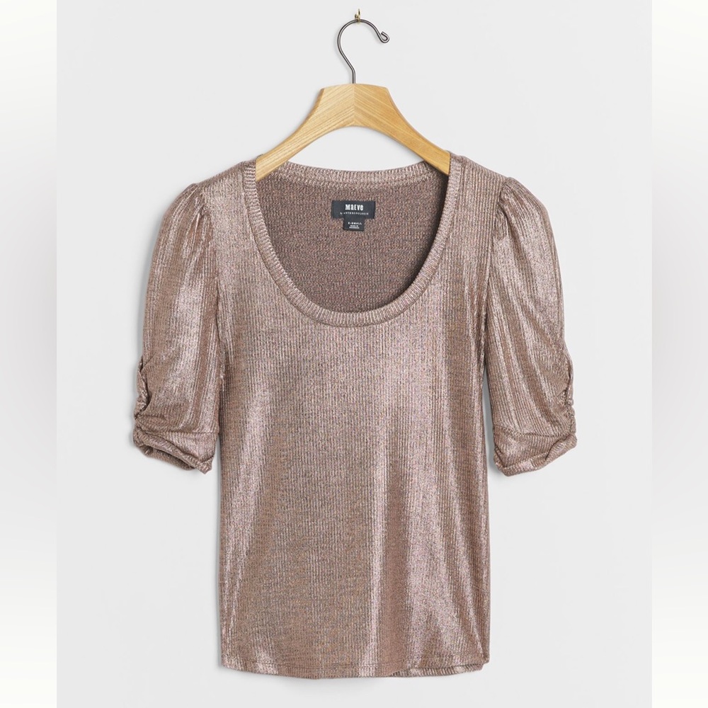 Anthropologie Pilcro Lexi Shimmer Tee Size XS